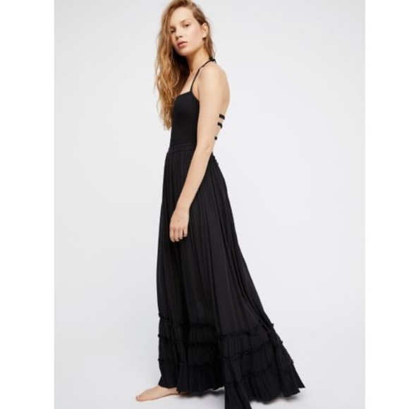 Free People Extratropical Maxi Dress Small Black - Picture 2 of 14